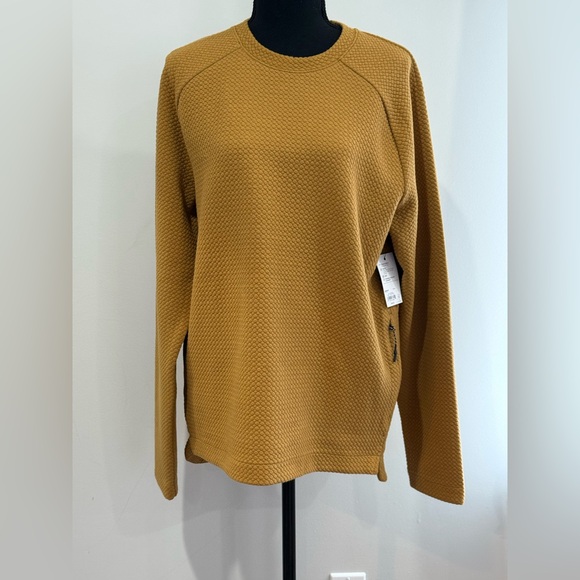 New FLX M Mustard Yellow Textured Sweater w Pockets & Stretch 831 - Picture 1 of 10